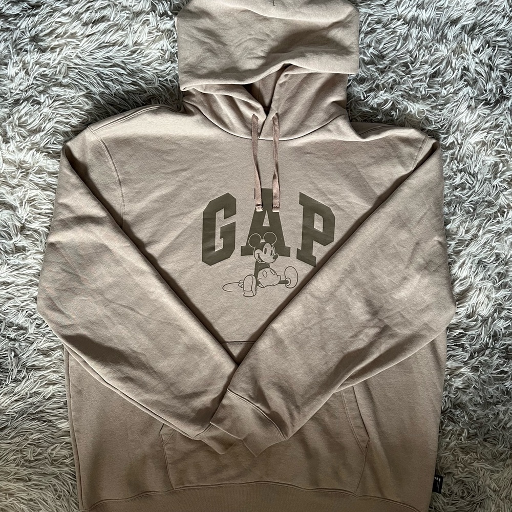 GAP Beige Hoodie with Cartoon Graphic